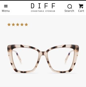 DIFF Eyewear Becky IV BlueLight Glasses Brand New